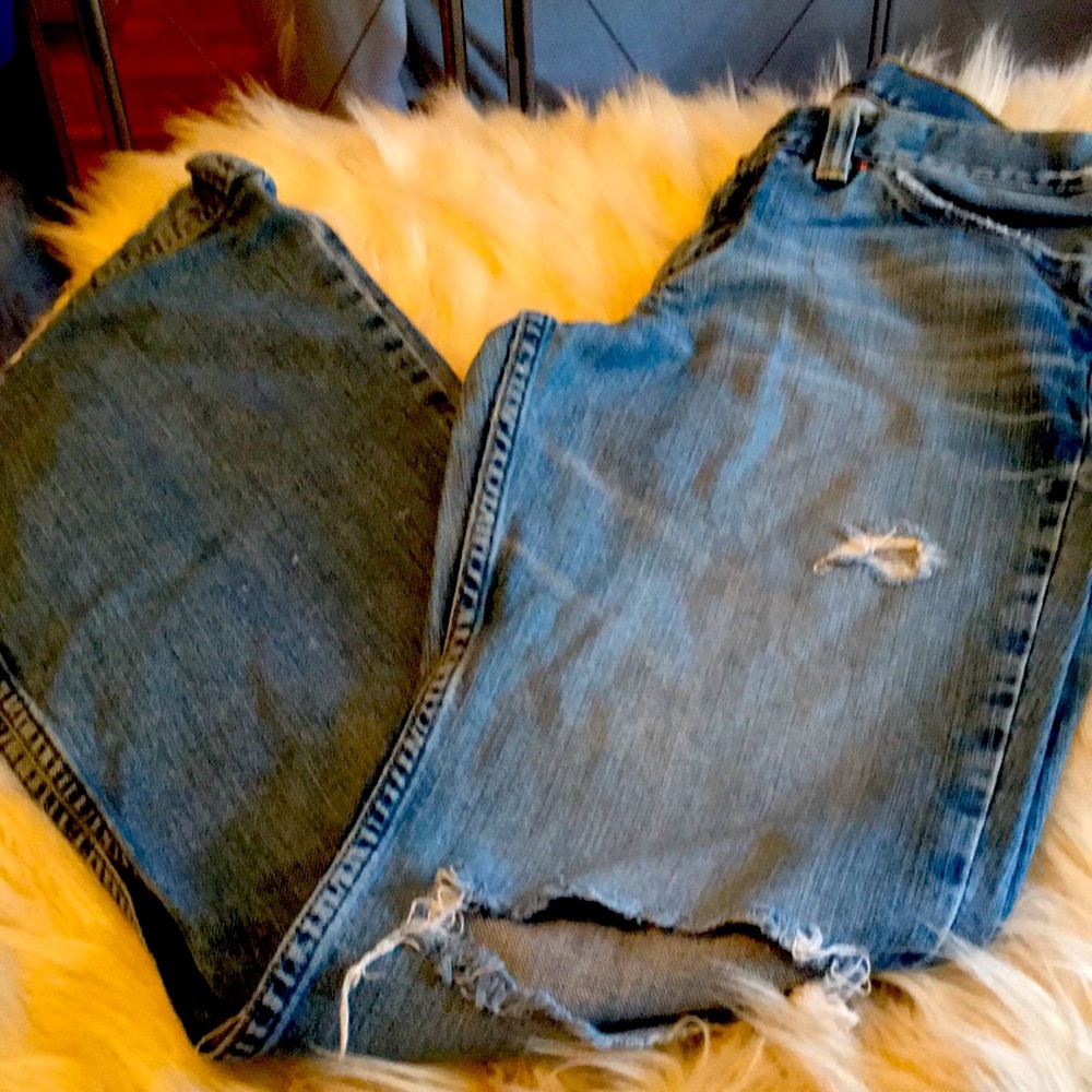 Lucky Flare distressed jeans